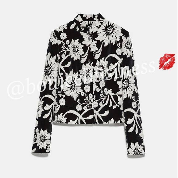 ZARA BNWT Jacquard Printed Blazer - Picture 7 of 7